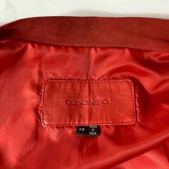 Cigno Nero Lene Red Leather Jacket 8 - Picture 8 of 10